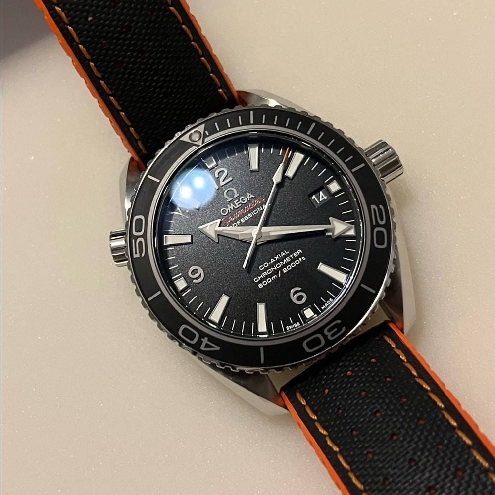 SOLD - Omega Black and Orange Sporty Diver Watch
